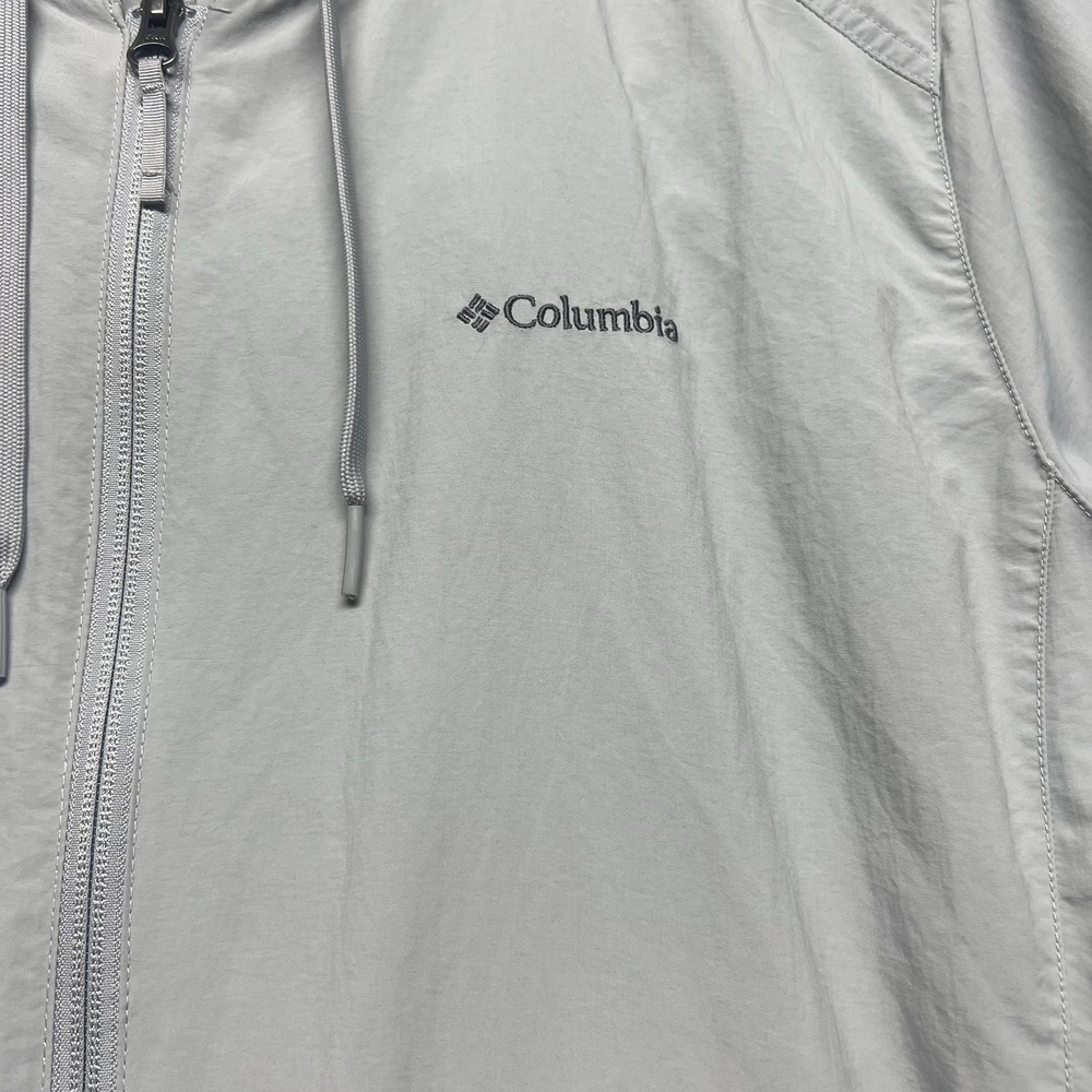 Columbia Jacket Womens XL Gray Full Zip Omni Shade Roll Tab Sleeve Lightweight - Picture 5 of 15